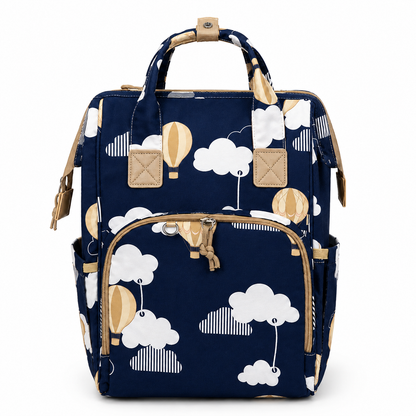 Baby Diaper Bag – Large Multi-Compartment Shoulder Bag | Purple, Navy & Black