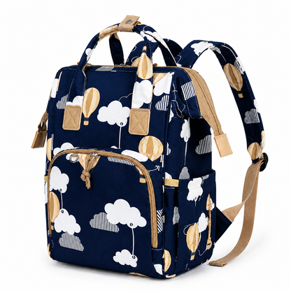 Baby Diaper Bag – Large Multi-Compartment Shoulder Bag | Purple, Navy & Black