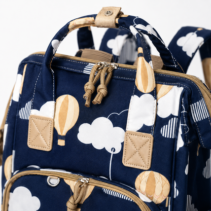 Baby Diaper Bag – Large Multi-Compartment Shoulder Bag | Purple, Navy & Black