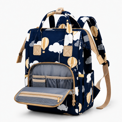 Baby Diaper Bag – Large Multi-Compartment Shoulder Bag | Purple, Navy & Black