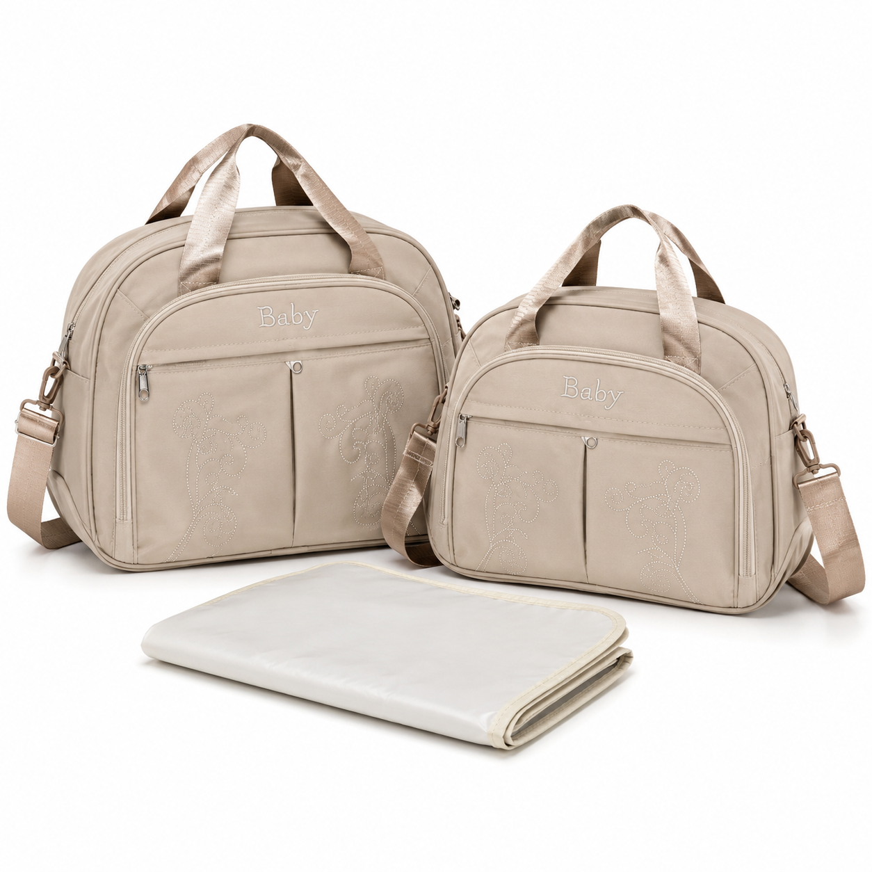 Baby Diaper Bag Set – 2-Bag Premium Set with Changing Mat