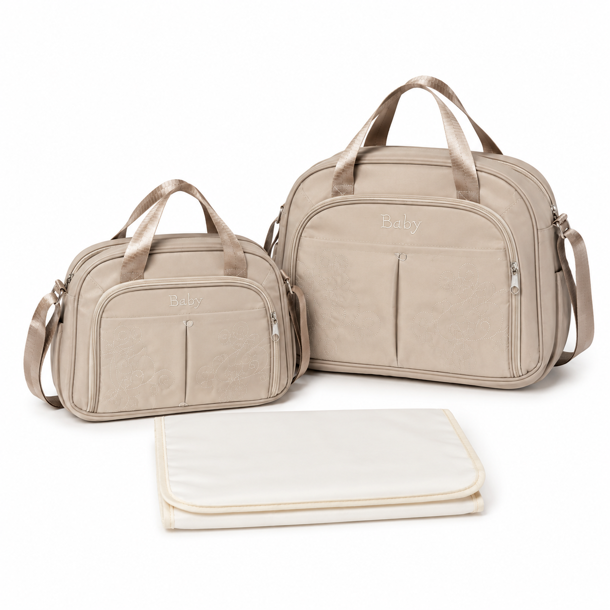 Baby Diaper Bag Set – 2-Bag Premium Set with Changing Mat