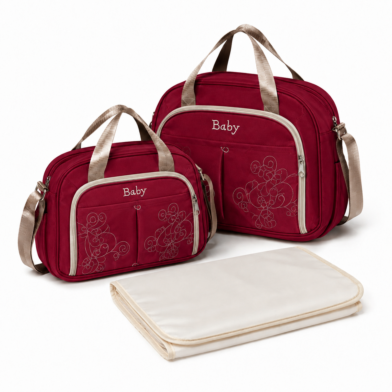 Baby Diaper Bag Set – 2-Bag Premium Set with Changing Mat