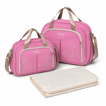 Baby Diaper Bag Set – 2-Bag Premium Set with Changing Mat