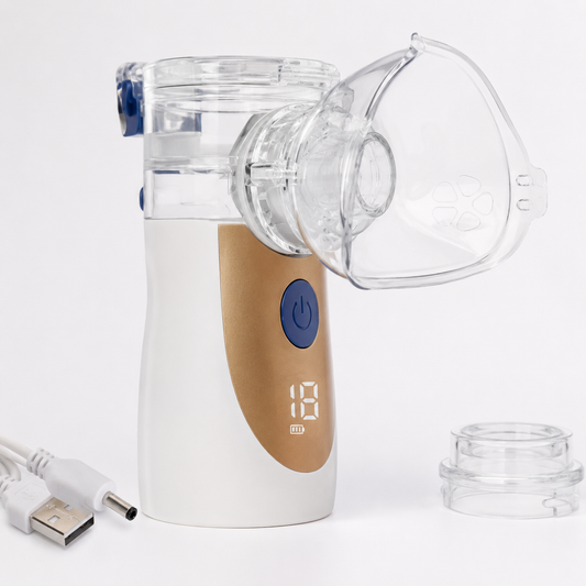 Portable Mesh Nebulizer H308 – Rechargeable USB Breathing Machine for Kids & Adults