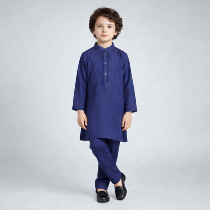 Boys Magenta Kurta Shalwar Set - Premium Traditional Outfit