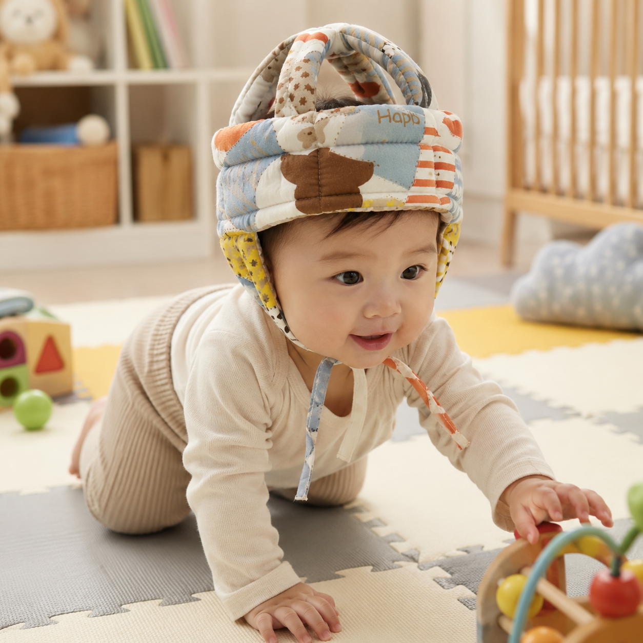 Baby Head Safety Helmet – Soft Protective Headguard for Infant & Toddler