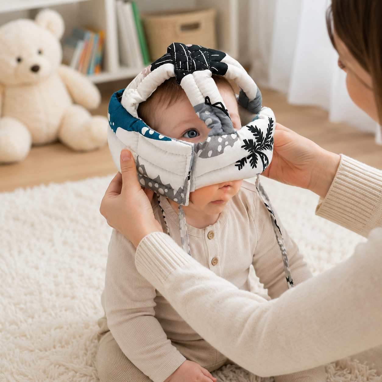 Baby Head Safety Helmet – Soft Protective Headguard for Infant & Toddler