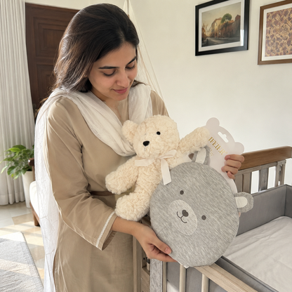 Fancy Decorative Pillow – Gray | Premium Soft Cushion for Kids & Home