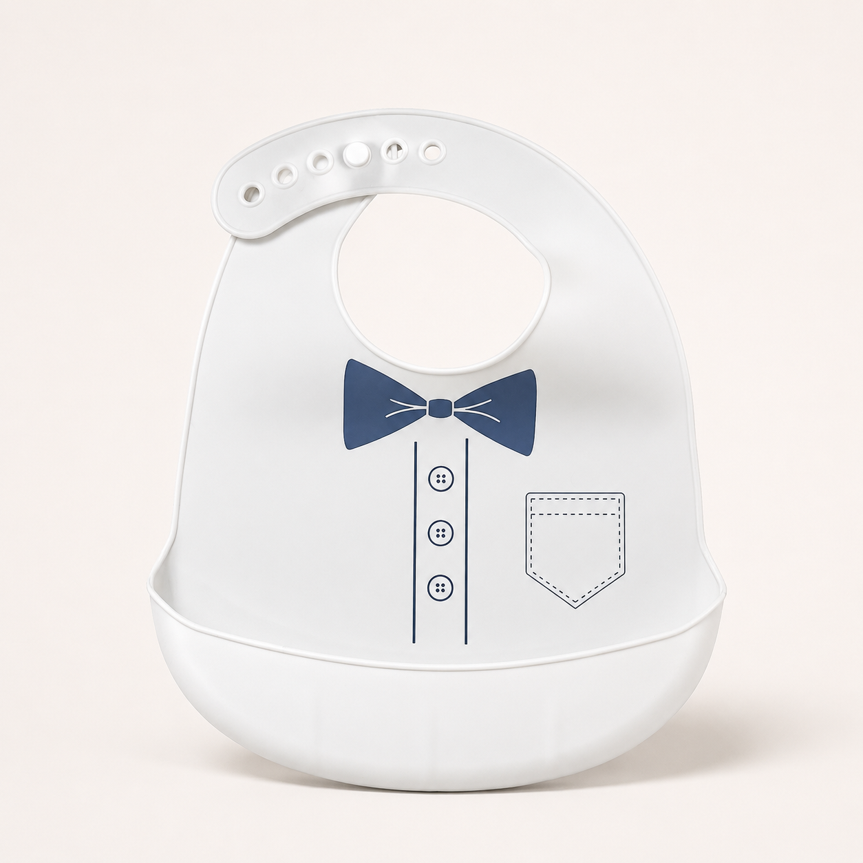 Baby Silicone Bib – Waterproof Soft Feeding Bib | White, Blue, Pink & Red
