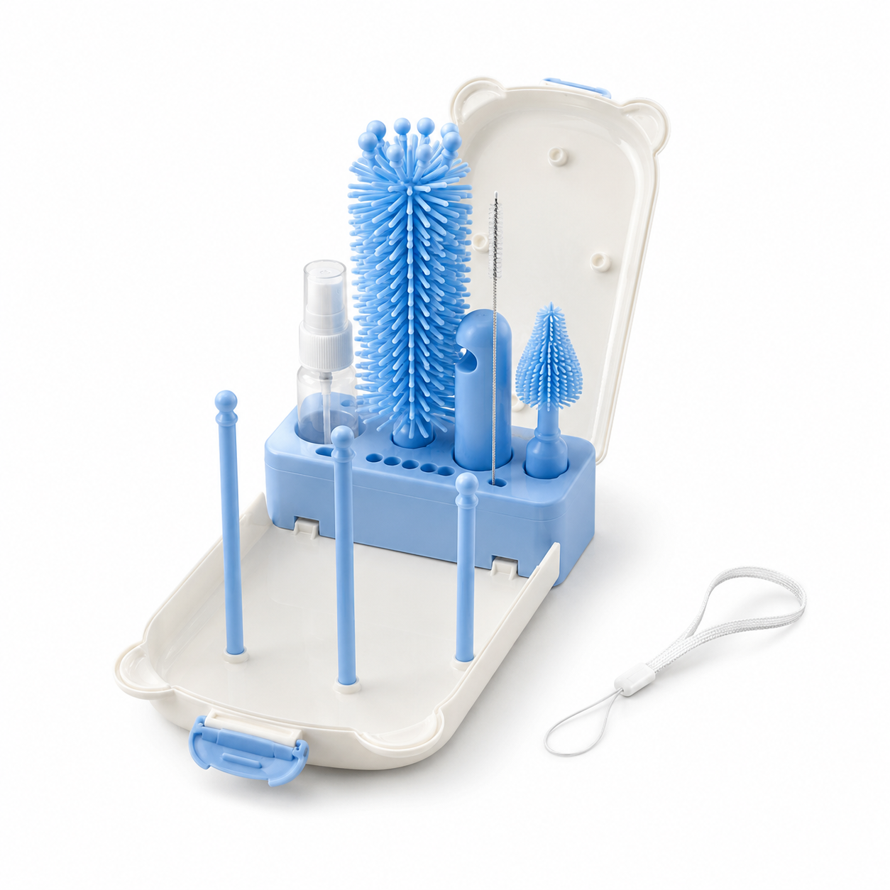 Baby Bottle Cleaning Kit – Premium Feeder Washing Set | Pink, Blue & Green