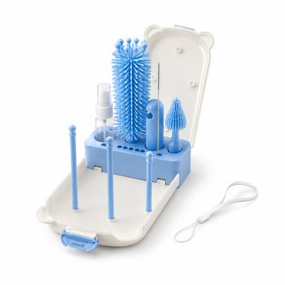 Baby Bottle Cleaning Kit – Premium Feeder Washing Set | Pink, Blue & Green