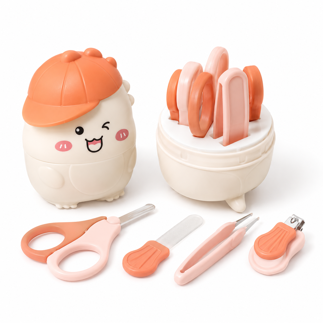 Baby Grooming Kit – Complete Newborn Care Set | Orange, Green & Yellow