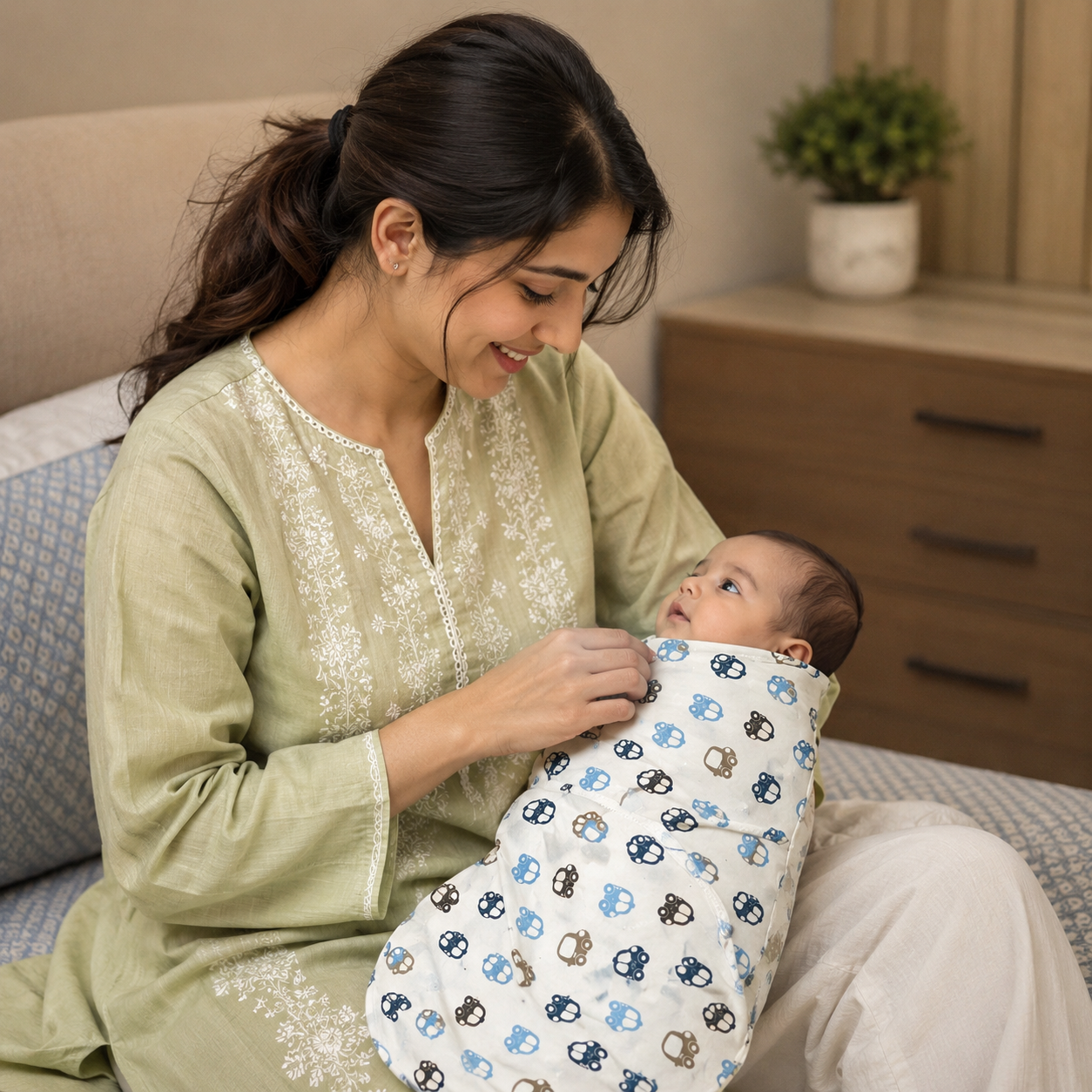 Baby Swaddle Wrap – Soft Nursery Comfort Blanket for Newborns