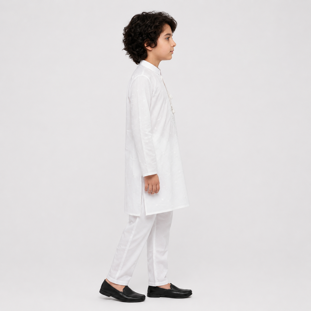 Boys White Kurta Shalwar – Premium 2-Piece Set