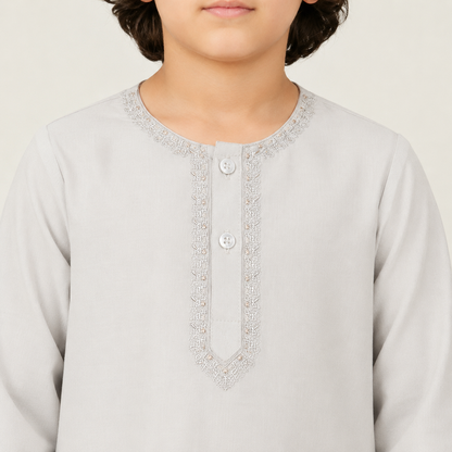 Baby Boys Kurta Shalwar Bundle – White & Blue | Pack of 2