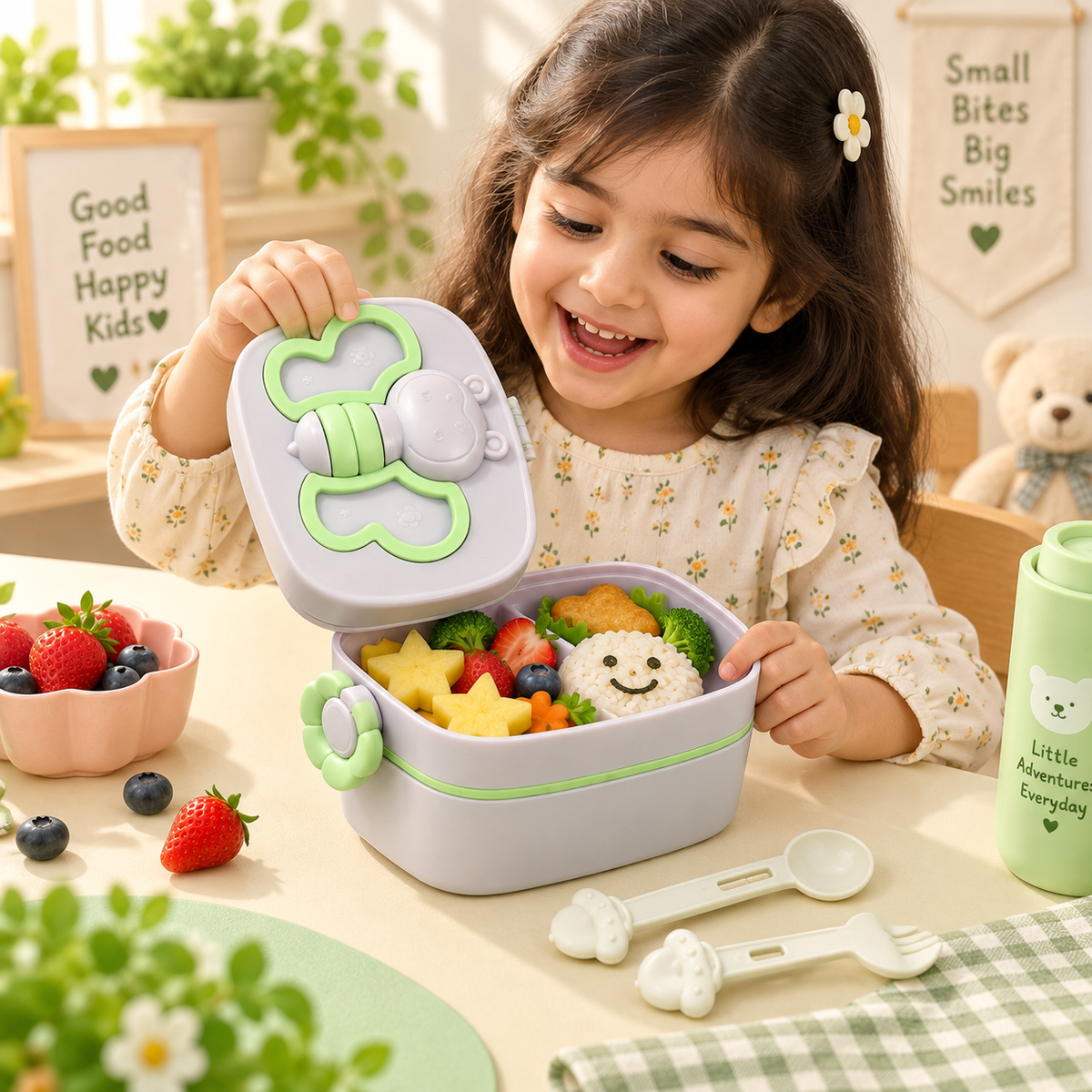 BiteBuddy Kids Lunch Box with Spoon