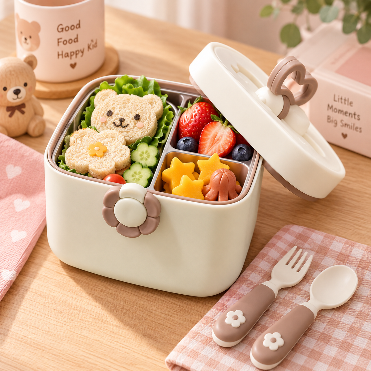BiteBuddy Kids Lunch Box with Spoon