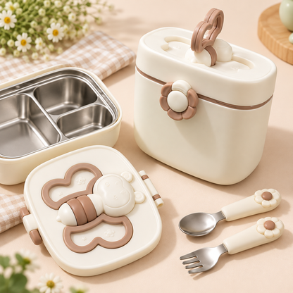 BiteBuddy Kids Lunch Box with Spoon