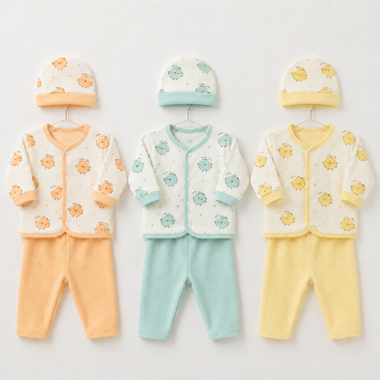 Baby Suit 3-Piece Printed Bundle 9 Pieces