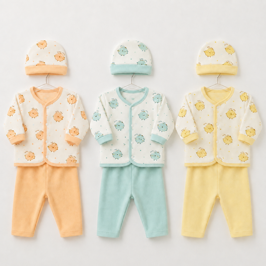 Baby Suit 3-Piece Printed Bundle 9 Pieces