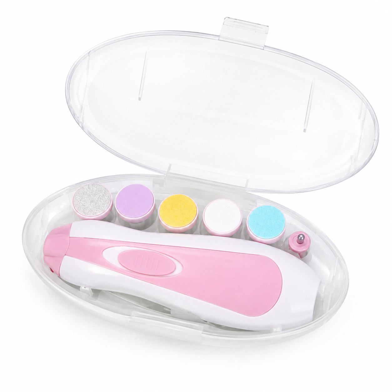 Electric Baby Nail Trimmer & Grooming Kit – 6 Interchangeable Heads