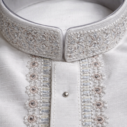 Eid Bundle - Boys White Kurta Shalwar with Peshawari Sandal