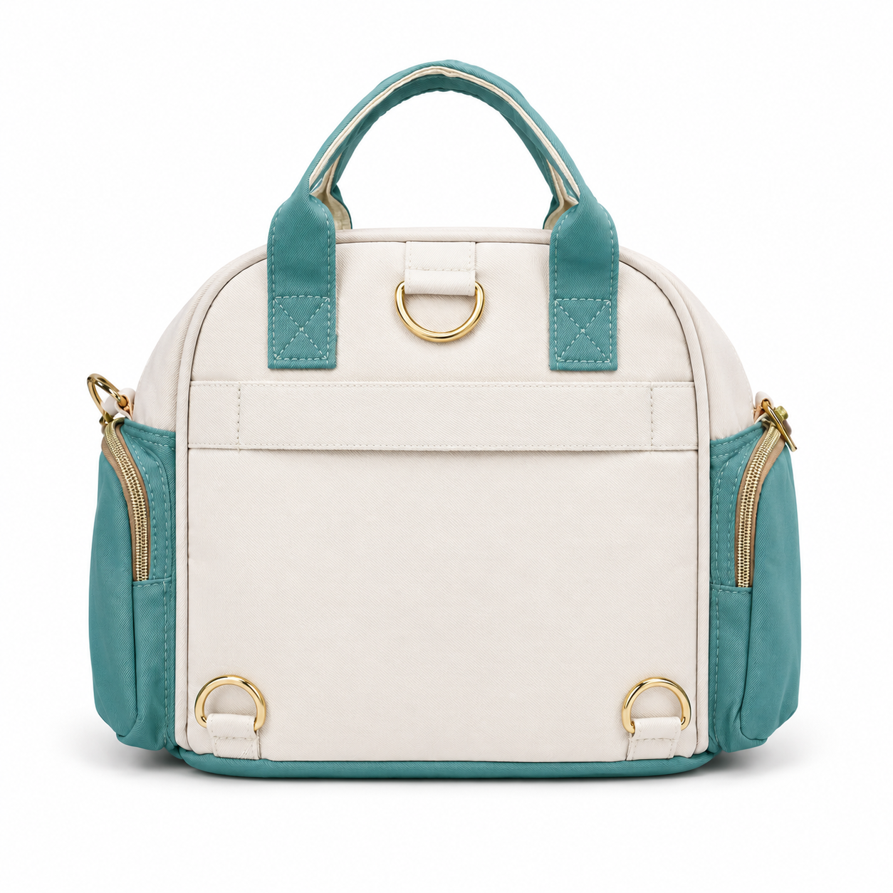 Mom’s Love Baby Diaper Carry Bag – Two-Tone Colourblock with Logo Patch | Black & Teal