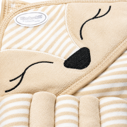 Baby Hooded Towel Wrap – Soft Embroidered Character Design for Newborns & Infants