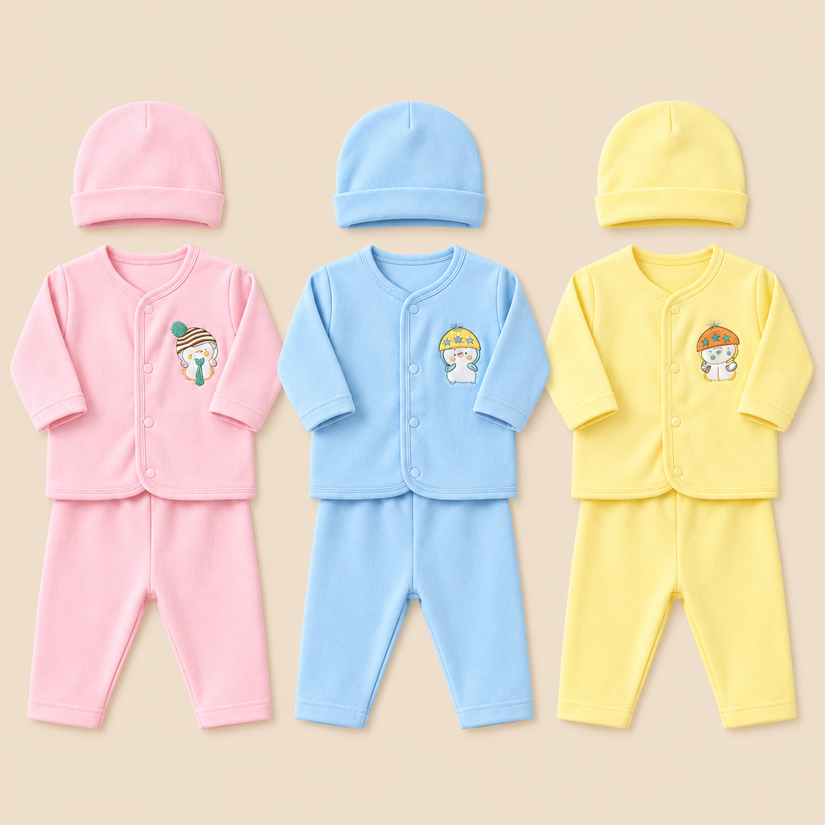 Baby Suit 3-Piece Classic Bundle 9 Pieces