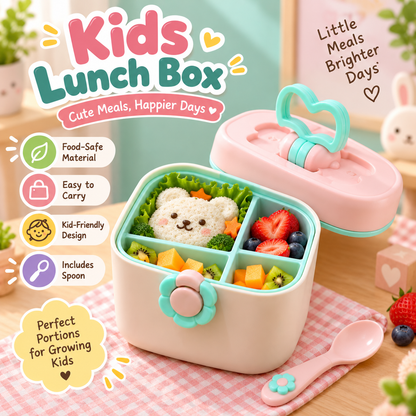 BiteBuddy Kids Lunch Box with Spoon