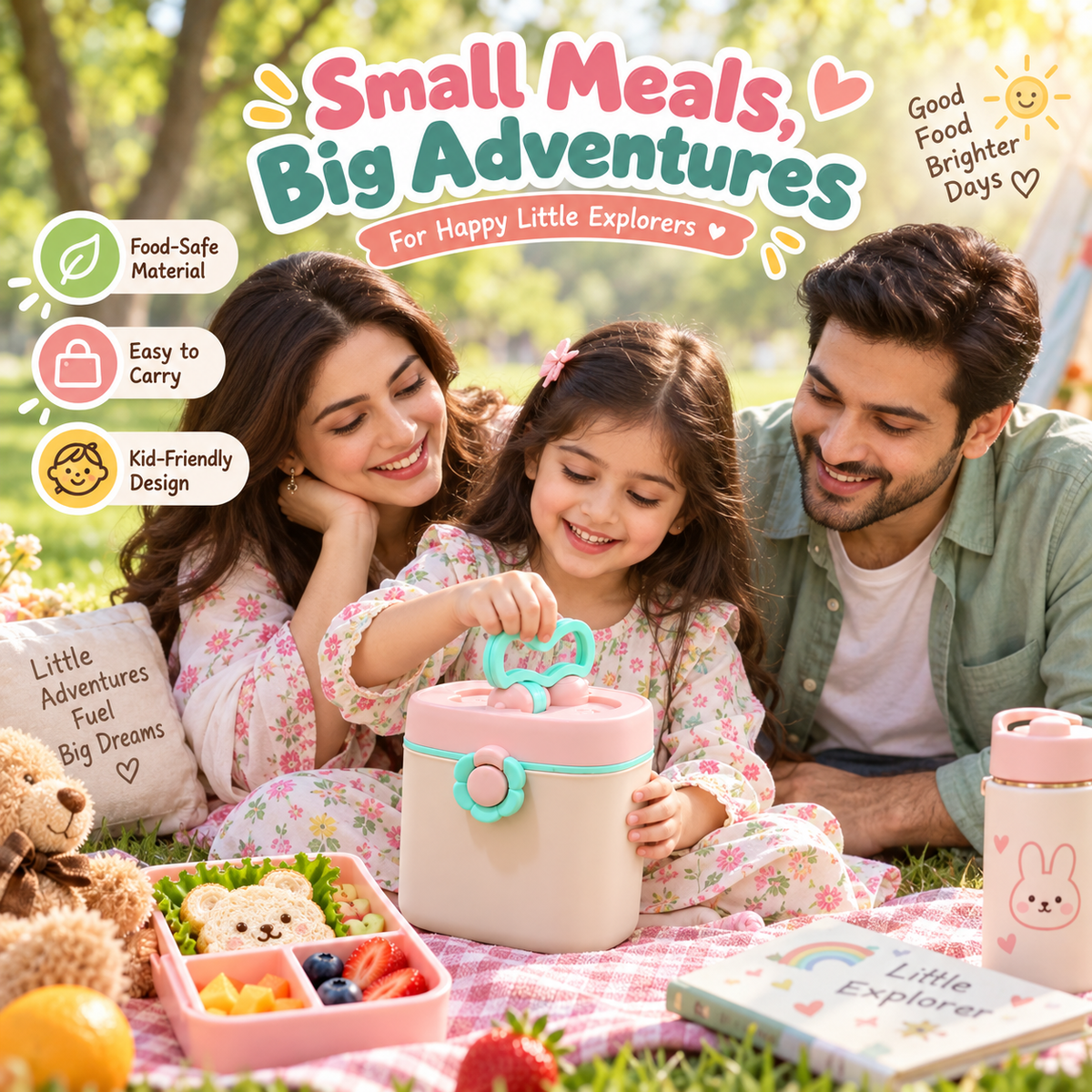 BiteBuddy Kids Lunch Box with Spoon