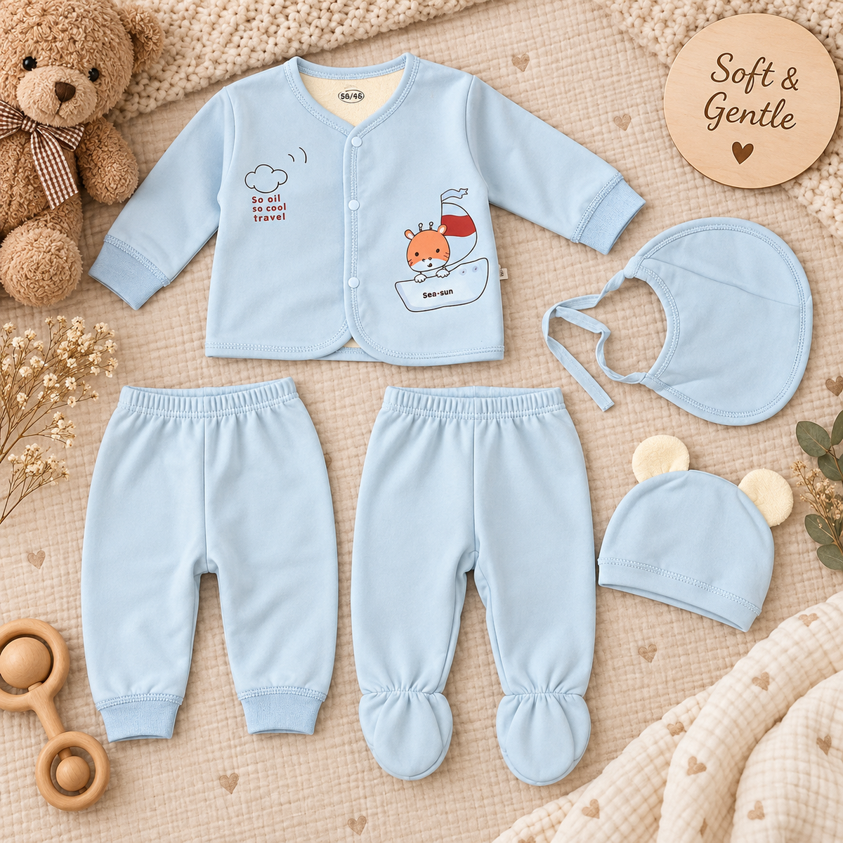 Little Voyage Newborn Baby Outfit