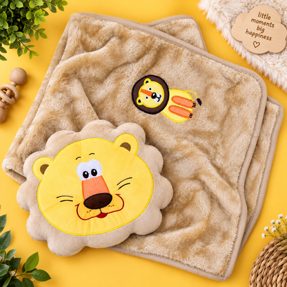 Lion Baby Towel & Matching Pillow