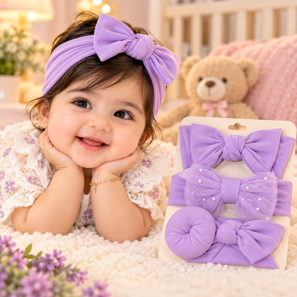 Baby Bow Headbands with Tulle & Pearl Accents