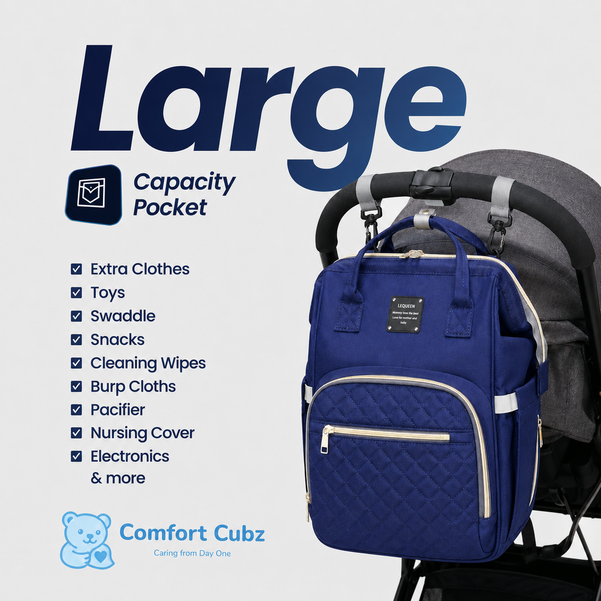 3-in-1 Mother & Baby Travel Backpack – Diaper Bag, Changing Station & Portable Baby Bed