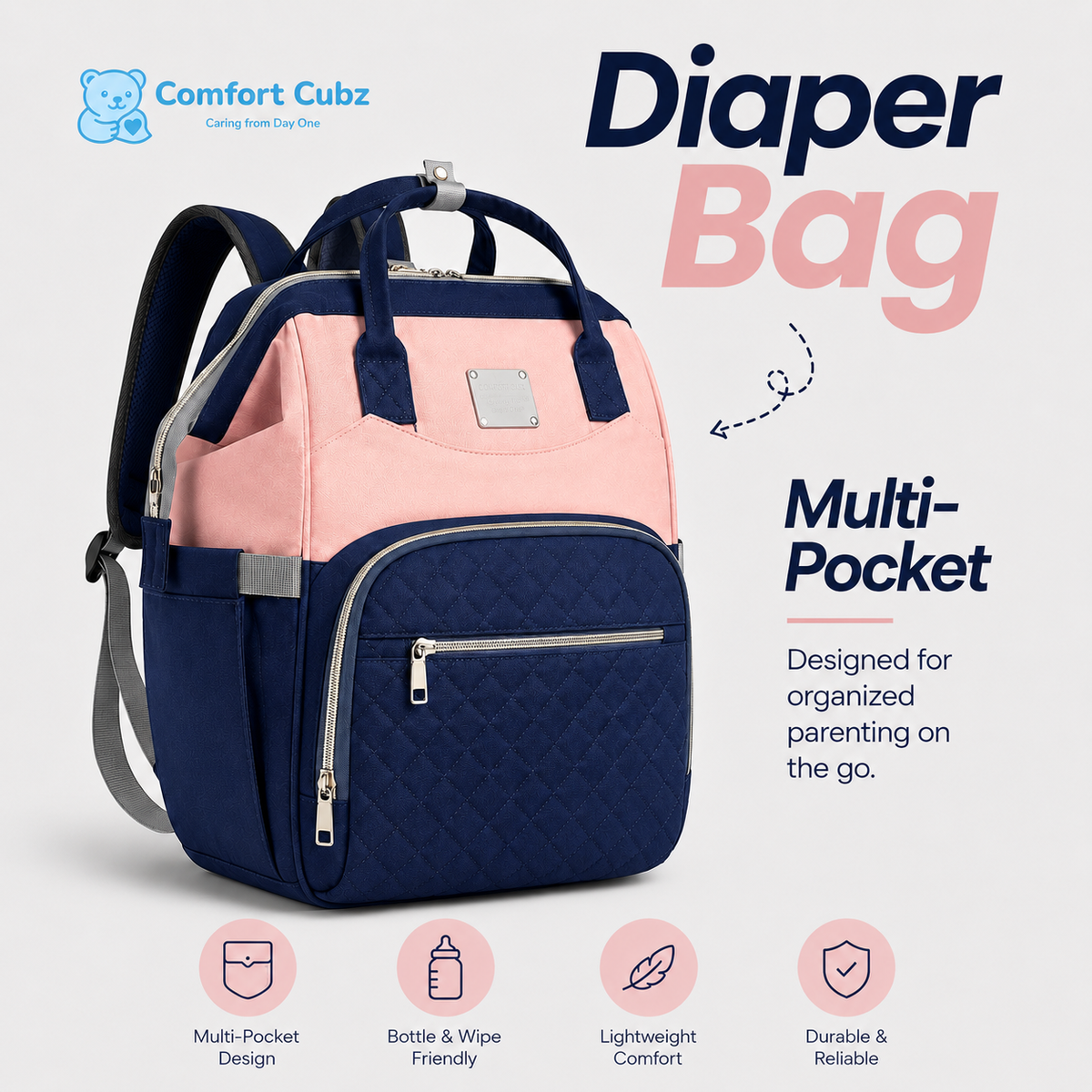 3-in-1 Mother & Baby Travel Backpack – Diaper Bag, Changing Station & Portable Baby Bed
