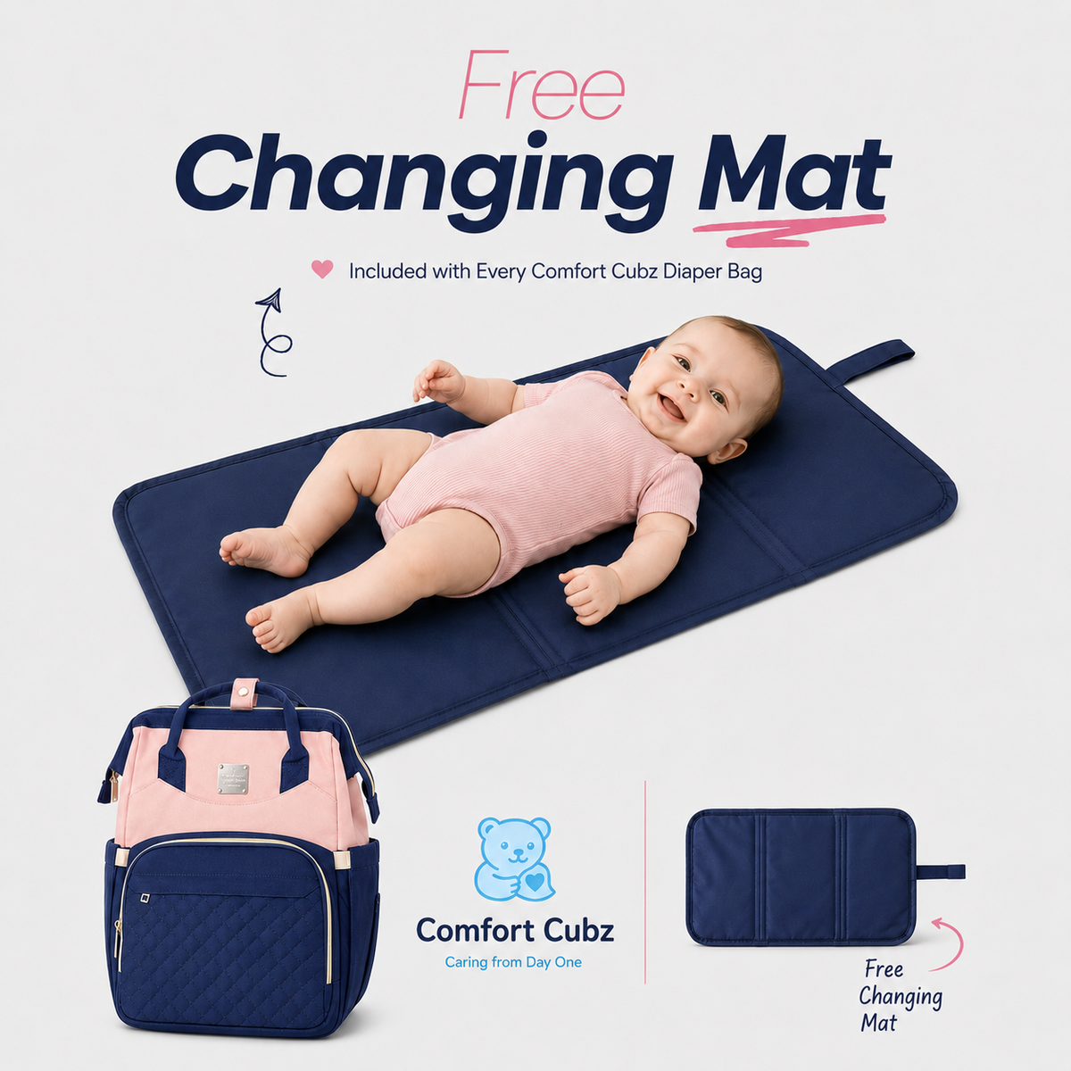 3-in-1 Mother & Baby Travel Backpack – Diaper Bag, Changing Station & Portable Baby Bed