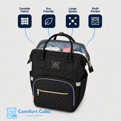 3-in-1 Mother & Baby Travel Backpack – Diaper Bag, Changing Station & Portable Baby Bed