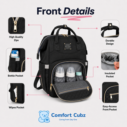 3-in-1 Mother & Baby Travel Backpack – Diaper Bag, Changing Station & Portable Baby Bed
