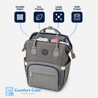 3-in-1 Mother & Baby Travel Backpack – Diaper Bag, Changing Station & Portable Baby Bed