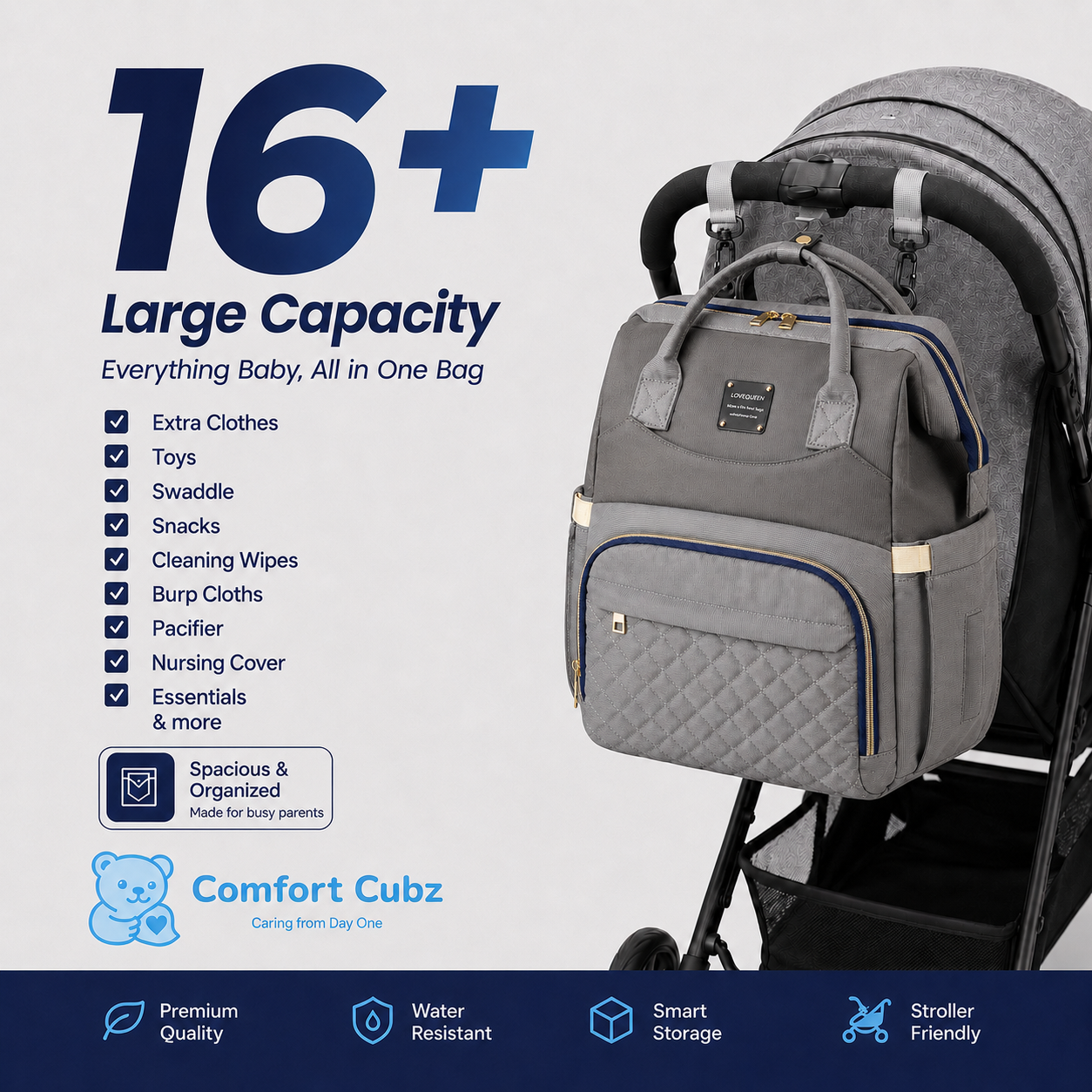 3-in-1 Mother & Baby Travel Backpack – Diaper Bag, Changing Station & Portable Baby Bed