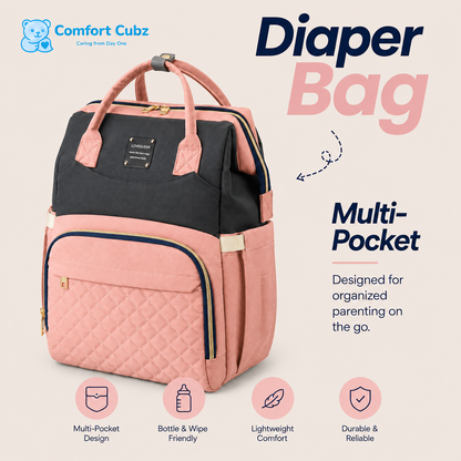 3-in-1 Mother & Baby Travel Backpack – Diaper Bag, Changing Station & Portable Baby Bed