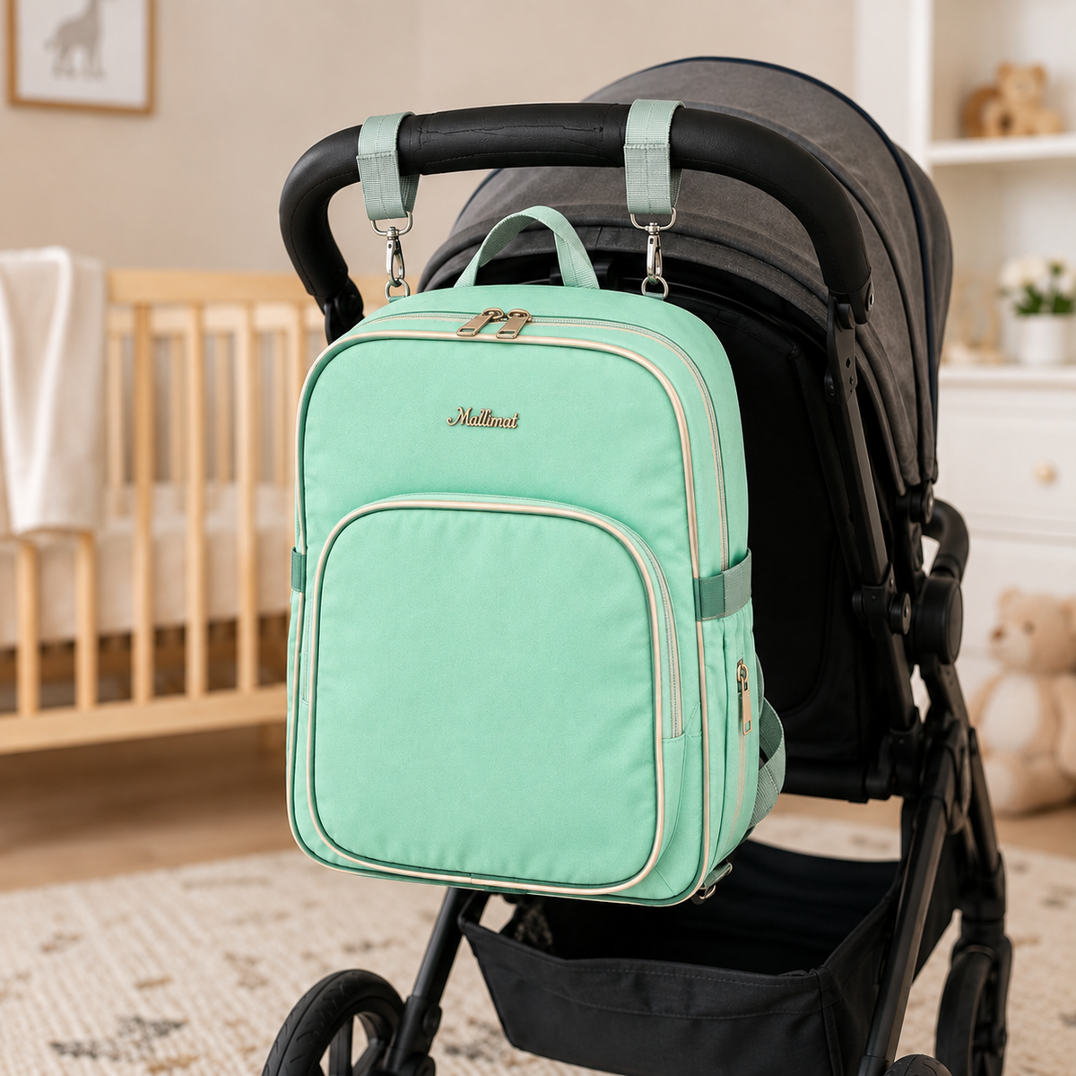 20-Pocket Baby Diaper Backpack – Lightweight Mum Bag with Stroller Straps | Mallimat