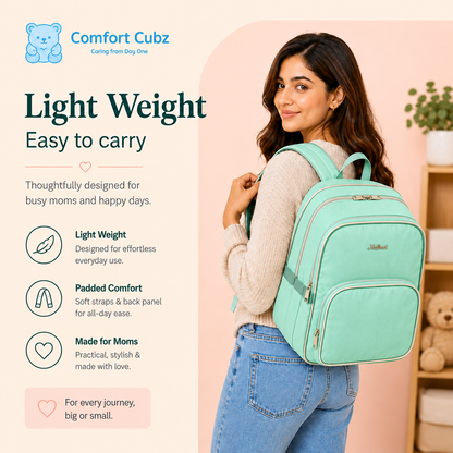 20-Pocket Baby Diaper Backpack – Lightweight Mum Bag with Stroller Straps | Mallimat