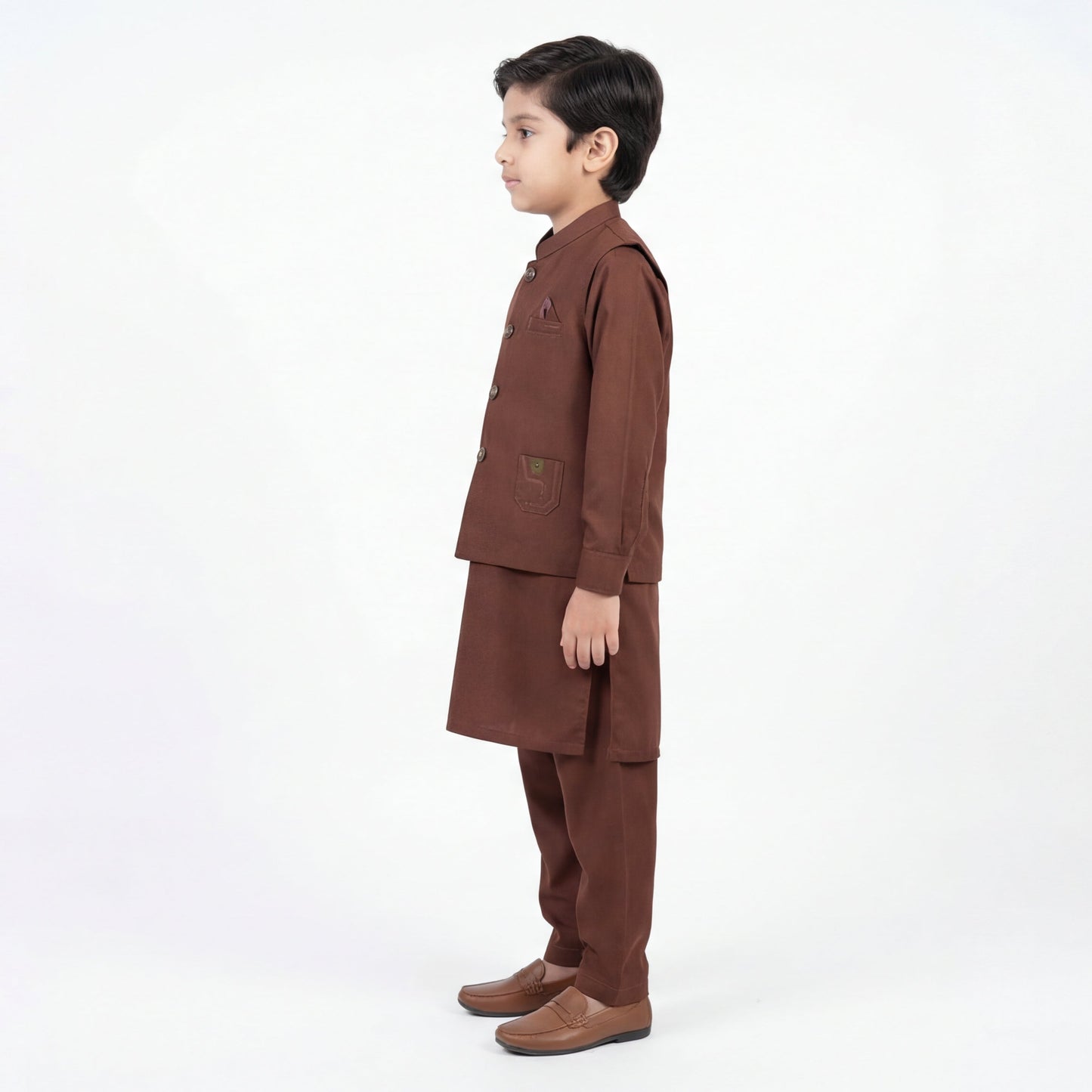 Boys 3-Piece Waistcoat Kurta Shalwar - Premium Traditional Outfit