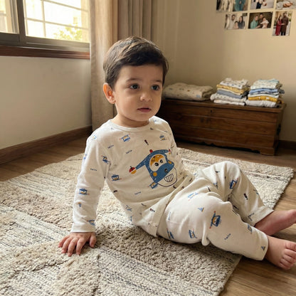 Boys 3-Piece Outfit Set - Shirt, Trouser Hat Character Design 12M-4Y