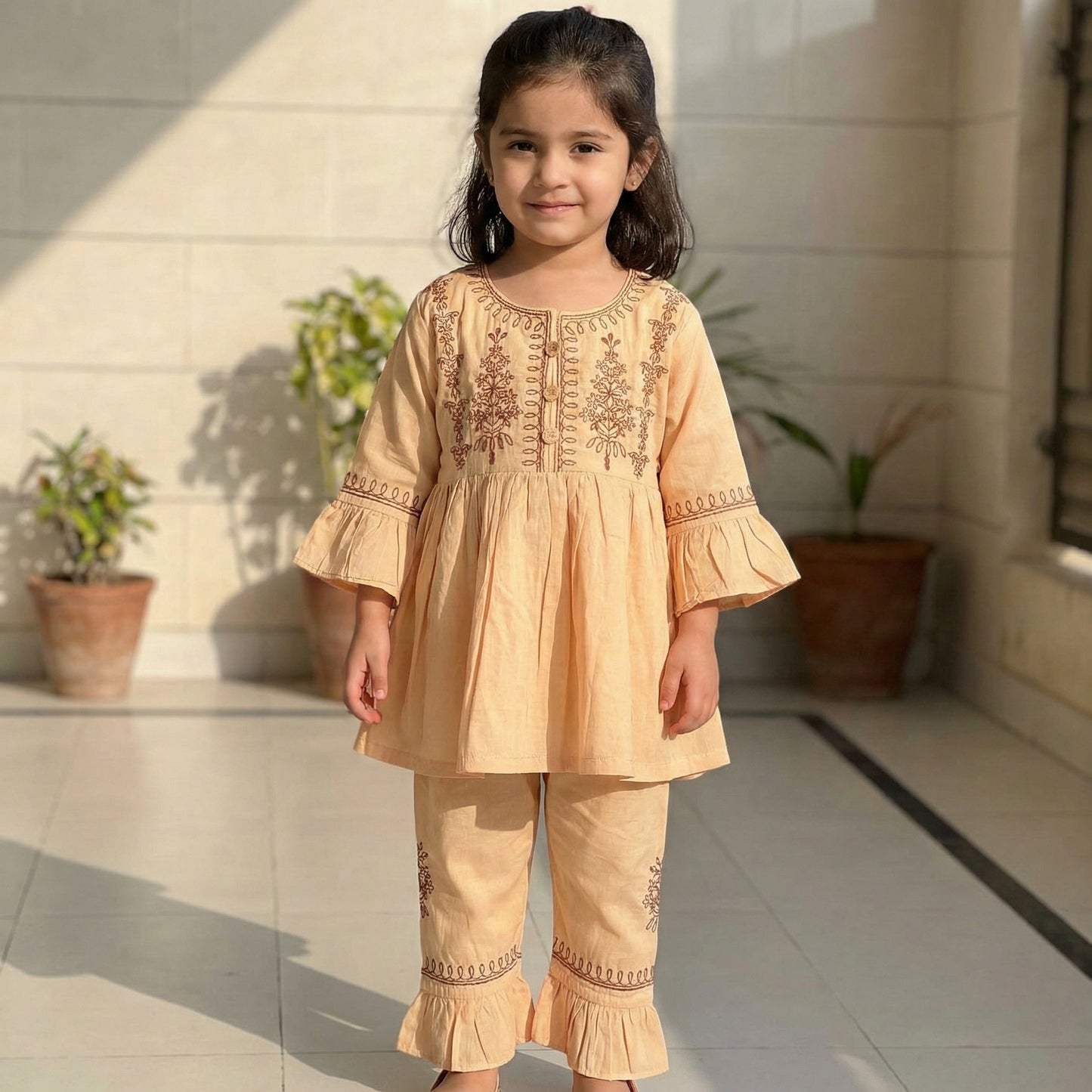 Baby Girl Embroidered Frock - Premium Party Dress 12M-3Y