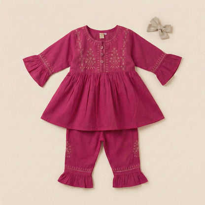 Baby Girl Premium Embroidered Frock - Elegant Party Dress 12M-3Y