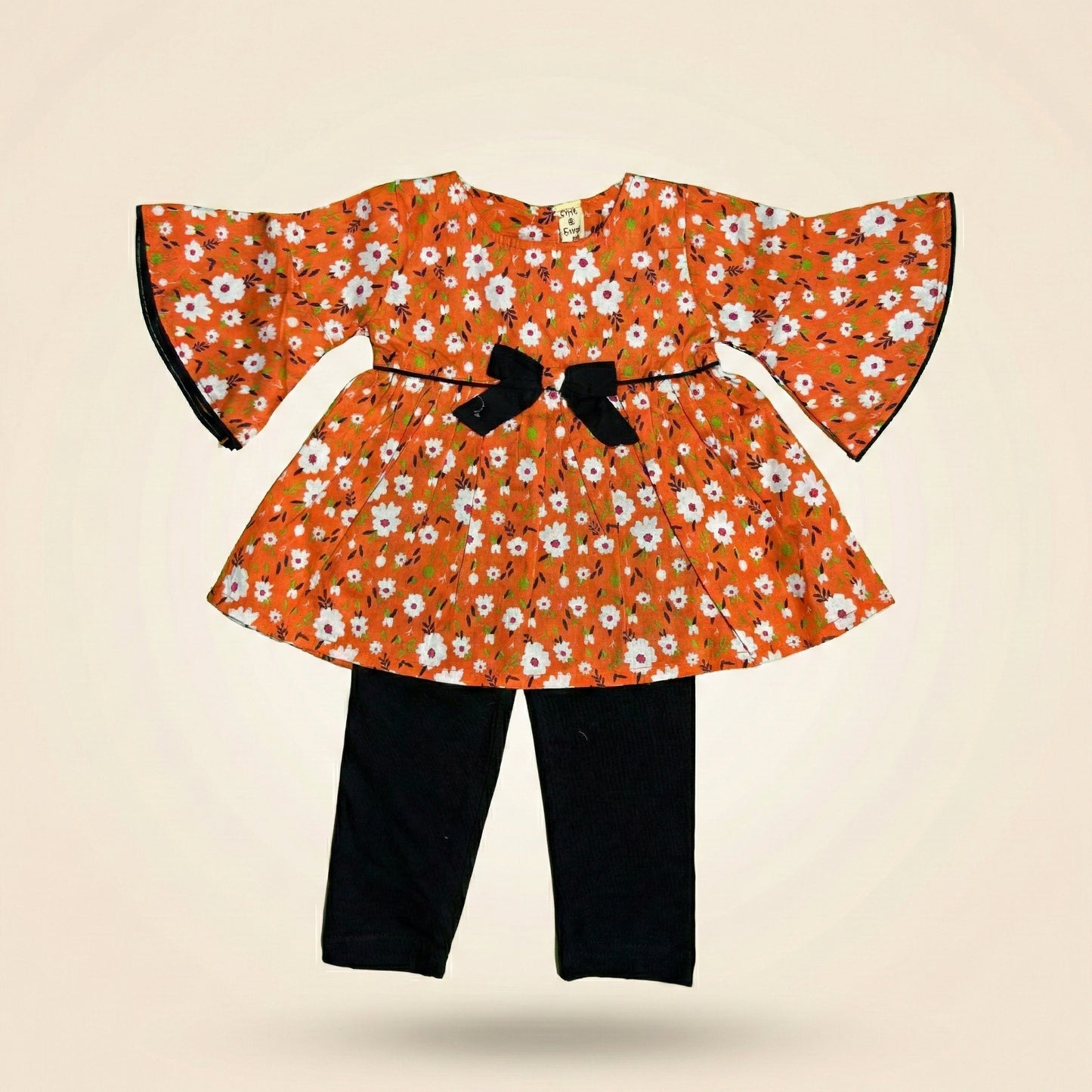 Baby Girl Sophisticated Floral Frock - Complete Party Dress Set 12M-3Y